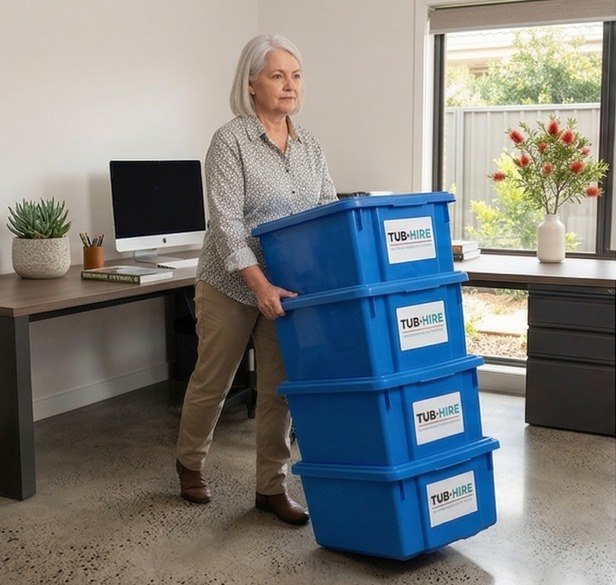 TubHire reusable moving tubs for office and home relocations Melbourne